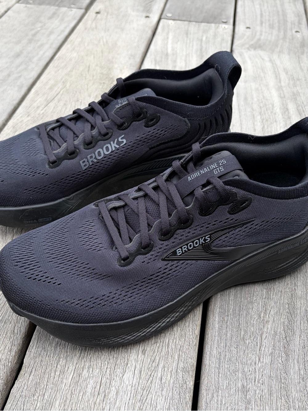 Brooks Men's Adrenaline GTS 25 Running Shoes - Black/Black, 10 - Picture 2 of 7